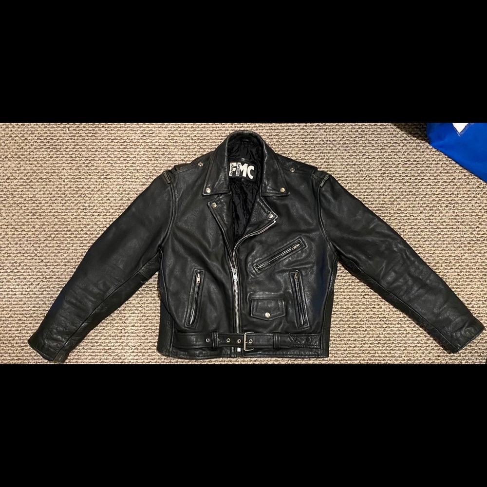 Bike Jacket (Black Leather/ Motorcycle)